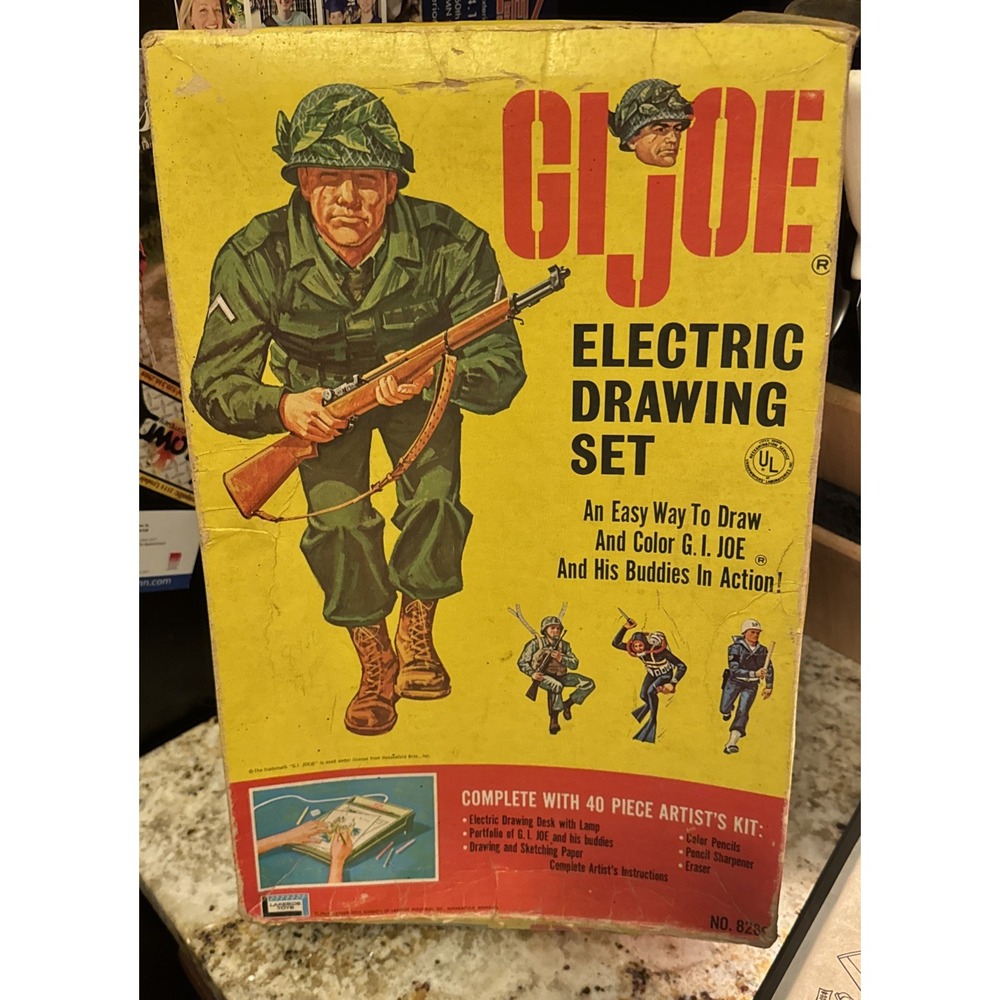 Vtg GI JOE ELECTRIC DRAWING And Tracing SET, Mickey Mouse Gumby Custom Styling